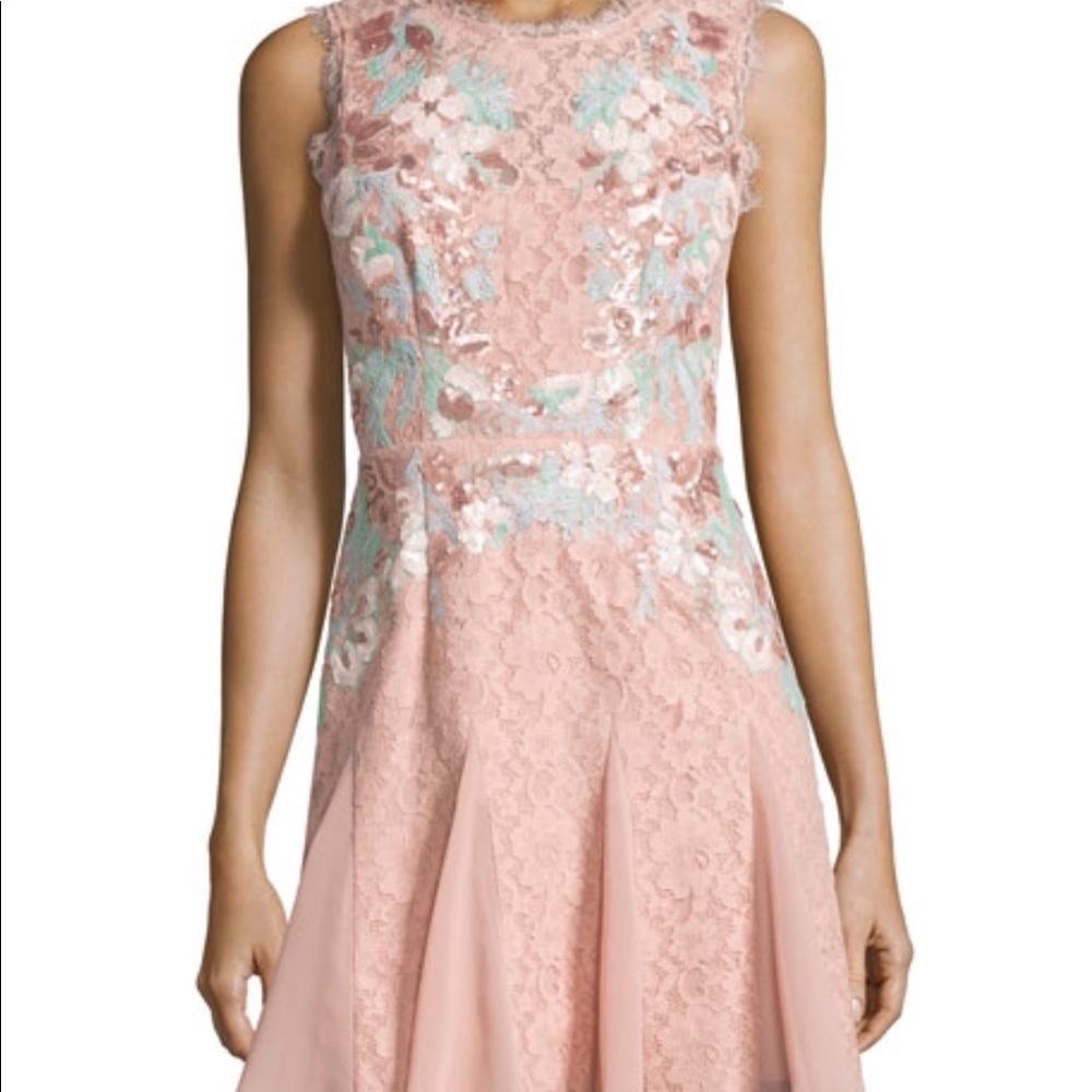 BCBG MaxAzria Blush Sequin Dress